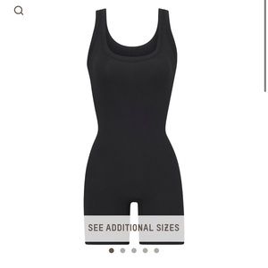 Skims cotton rib onesie - soot